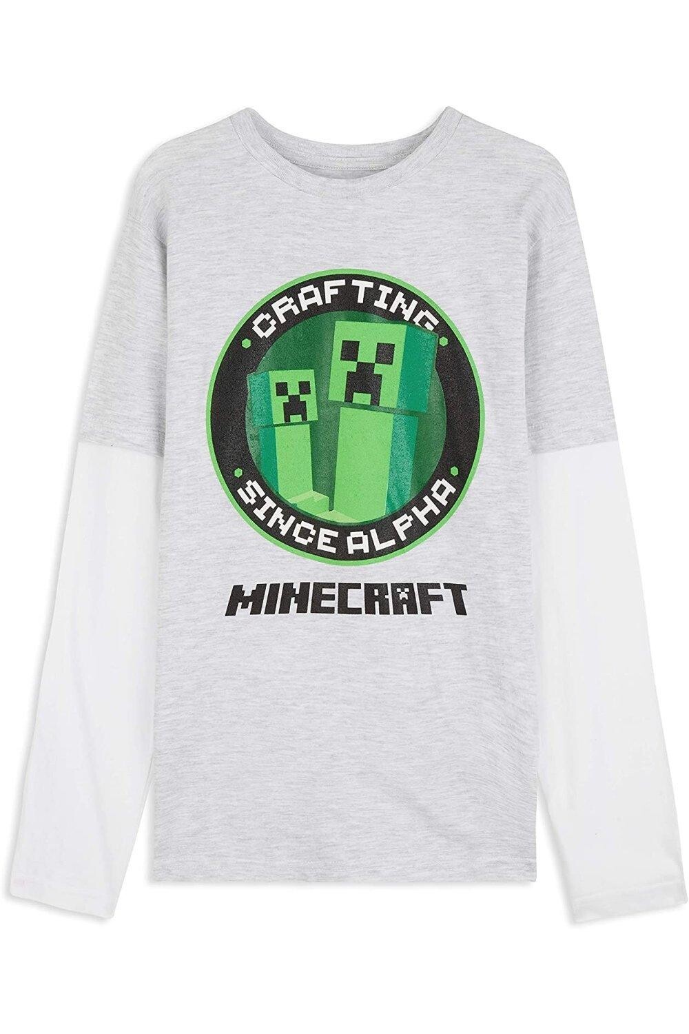 

Футболка с длинным рукавом Minecraft, серый