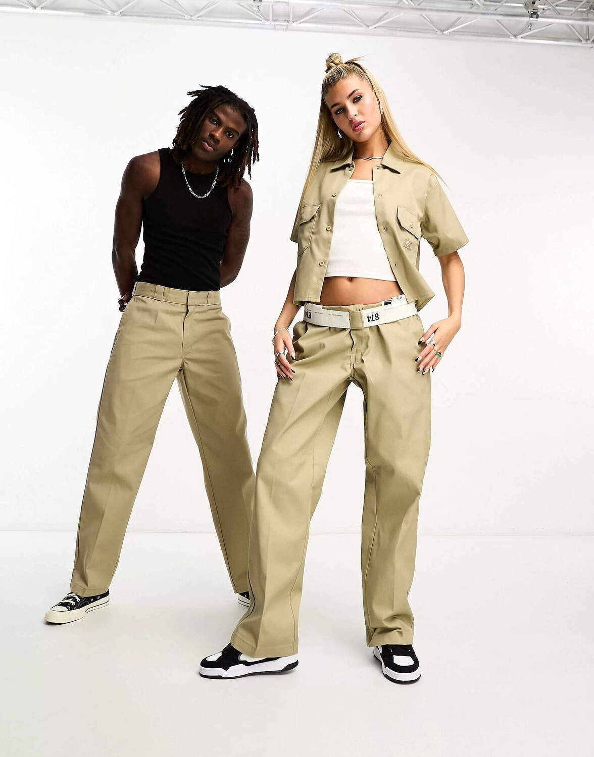 

Рабочие брюки цвета хаки Dickies 874 прямого кроя