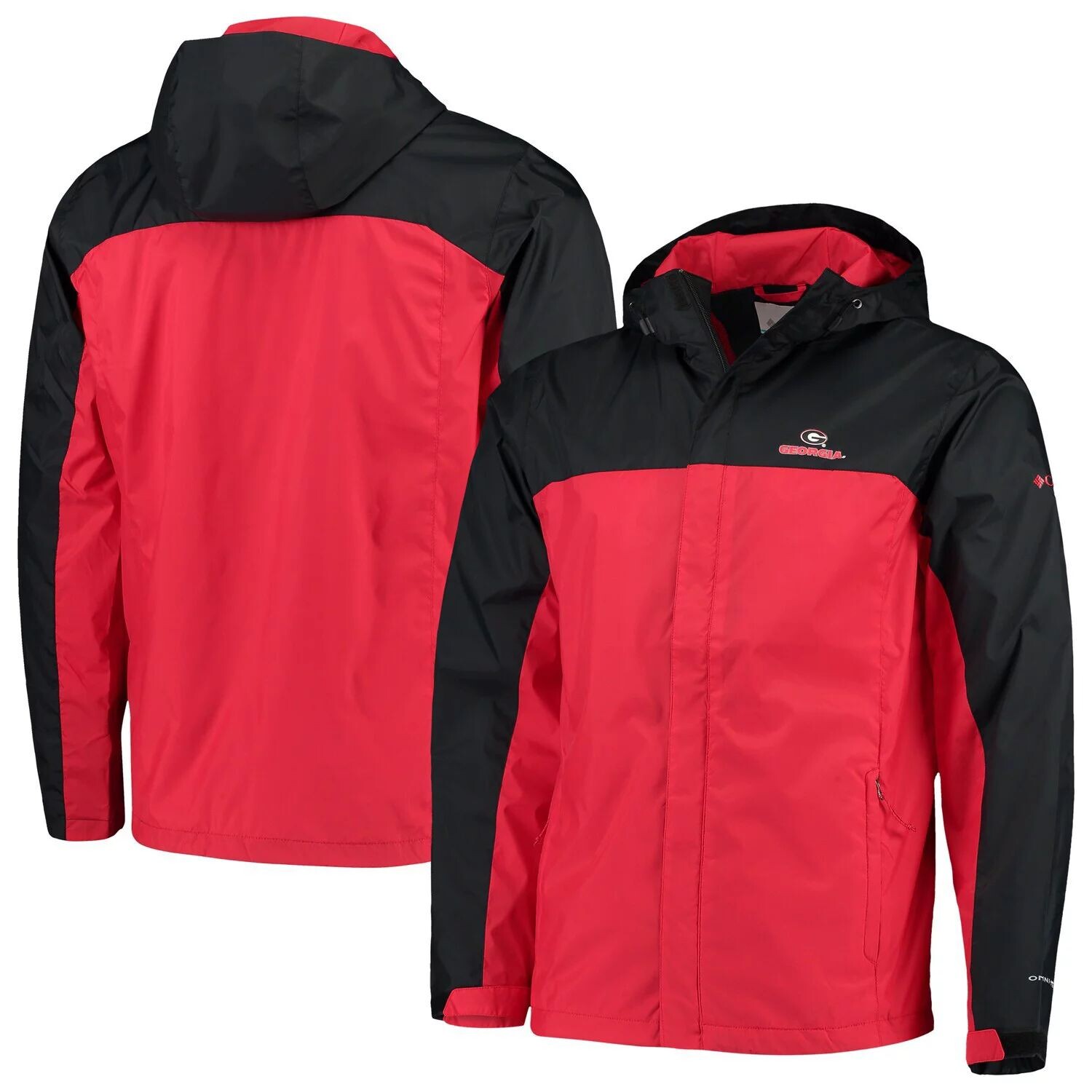 

Мужская куртка Columbia Black/Red Georgia Bulldogs Glennaker Storm с молнией во всю длину