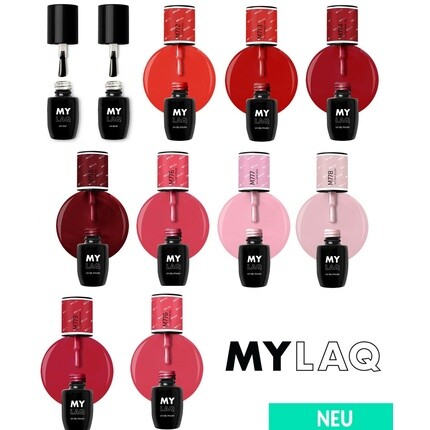 

УФ-лак для ногтей Mylaq 5 мл My Special Red Edition Base Top, Neonail