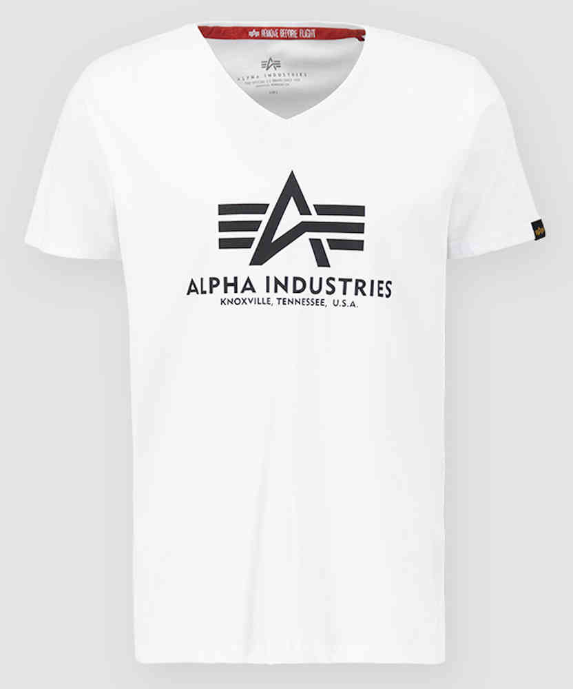 Базовая футболка с V-образным вырезом Alpha Industries, белый