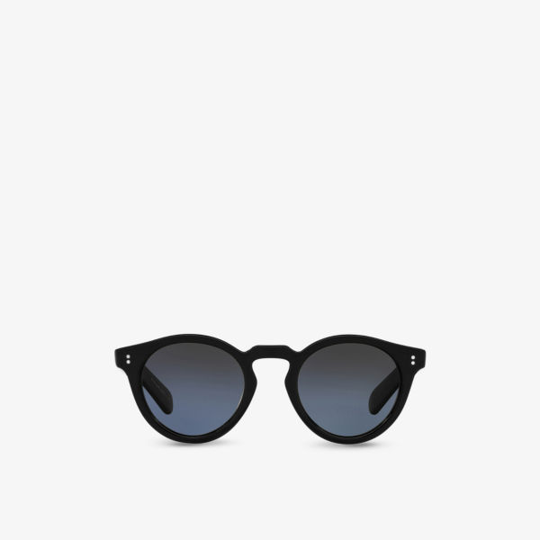 OV5450SU солнцезащитные очки Martineaux в круглой оправе из ацетата Oliver Peoples, черный цена и фото