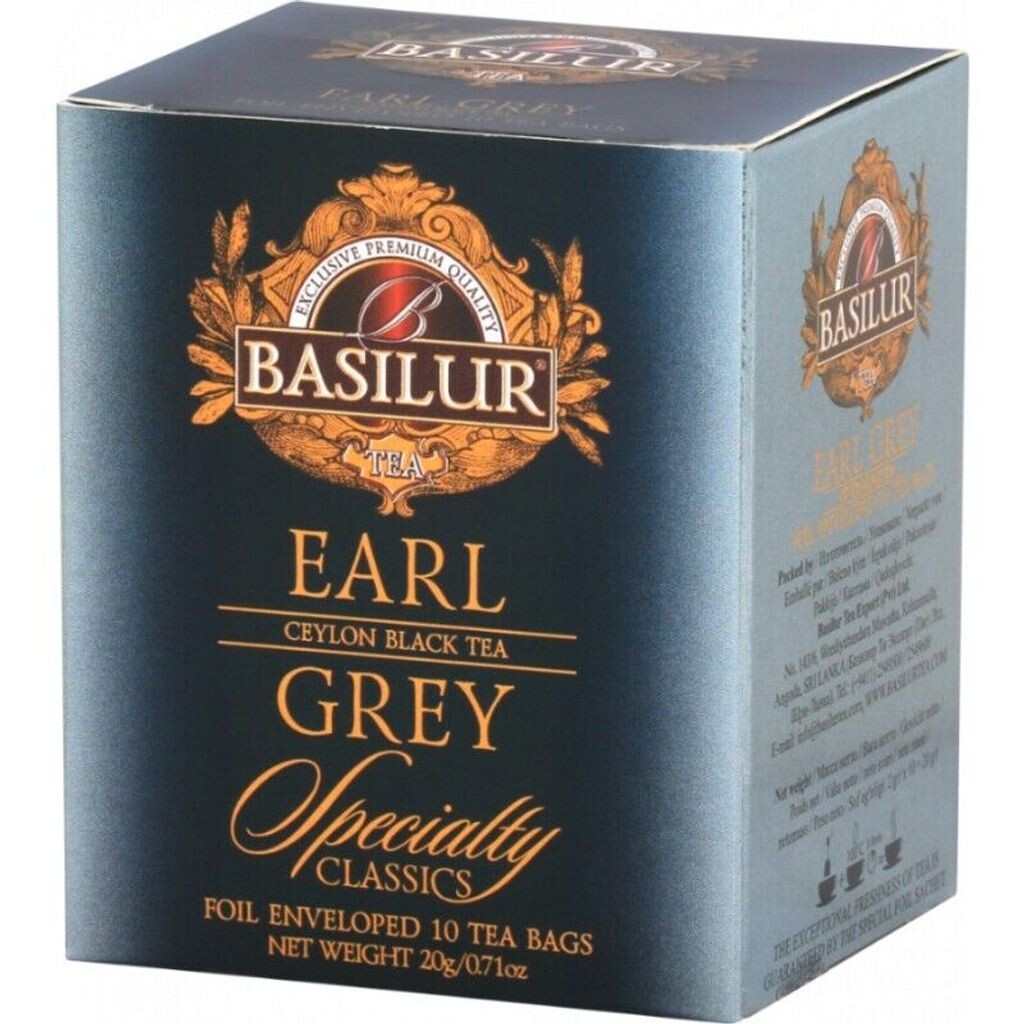 

Чай Basilur черный EARL GREY в банке, 100г в пакетиках Черный чай Черный чай