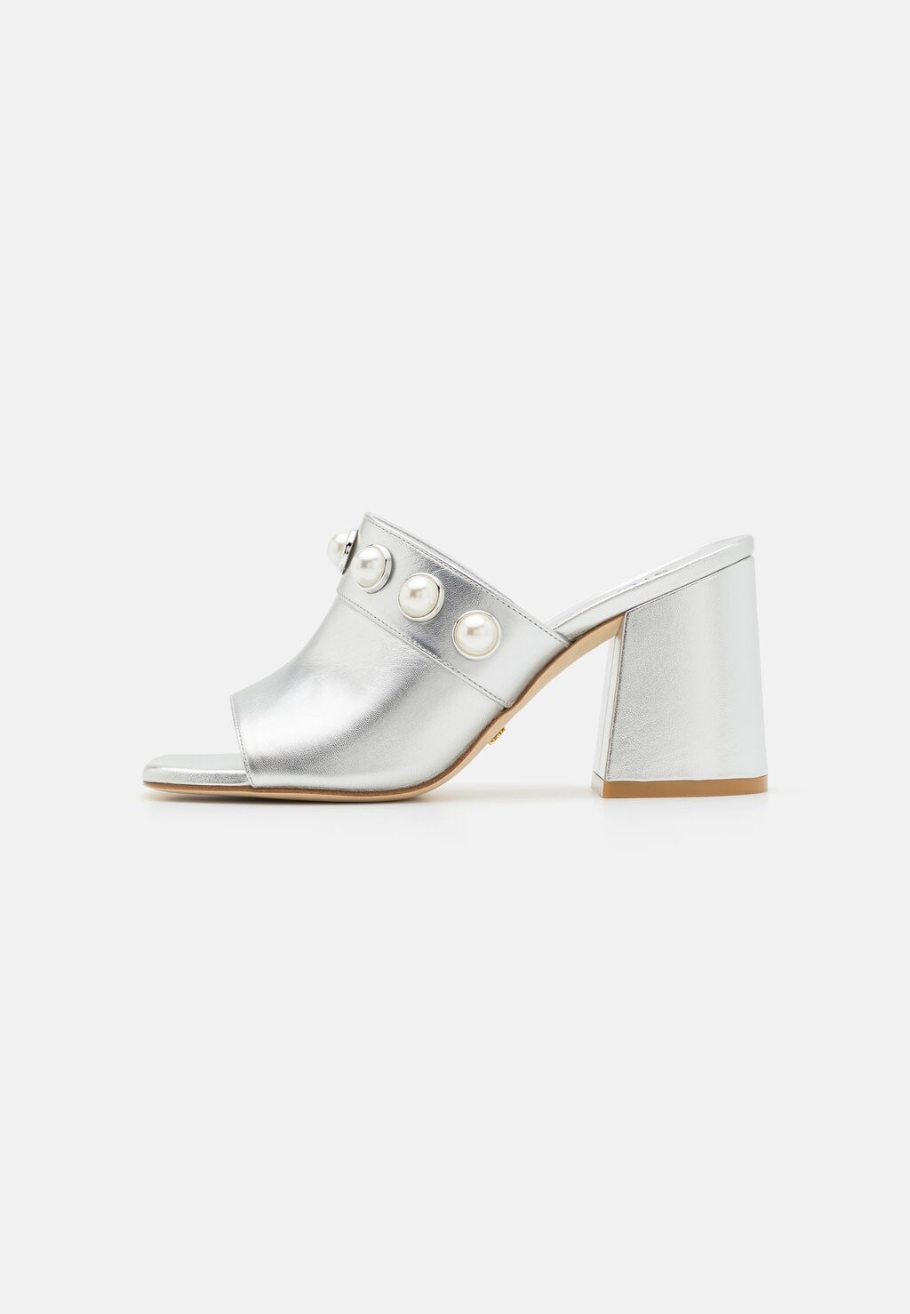 

Тапочки Portia Slide Stuart Weitzman, цвет silver