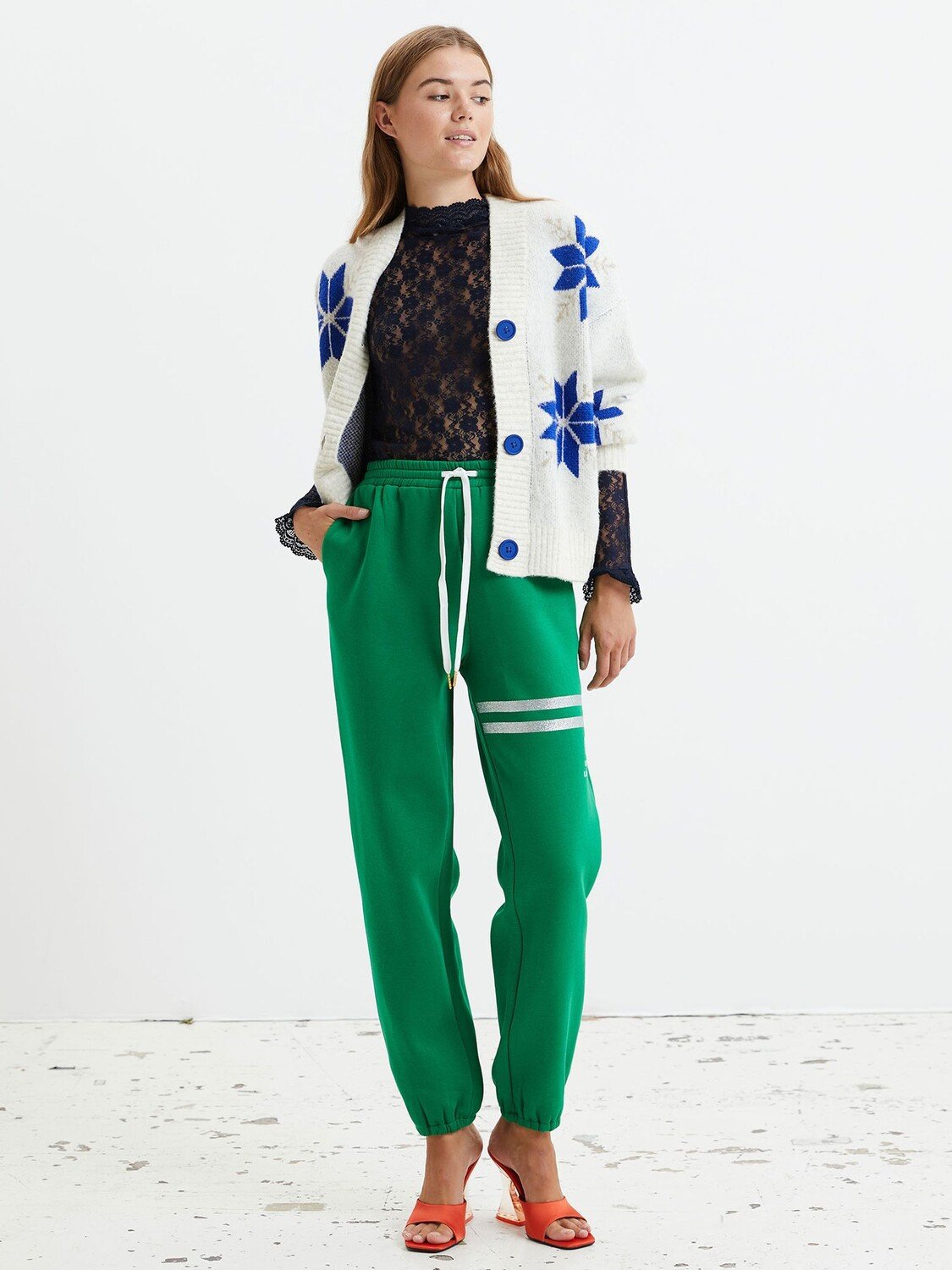 

Кардиган Lollys Laundry Paisley, неоновый синий