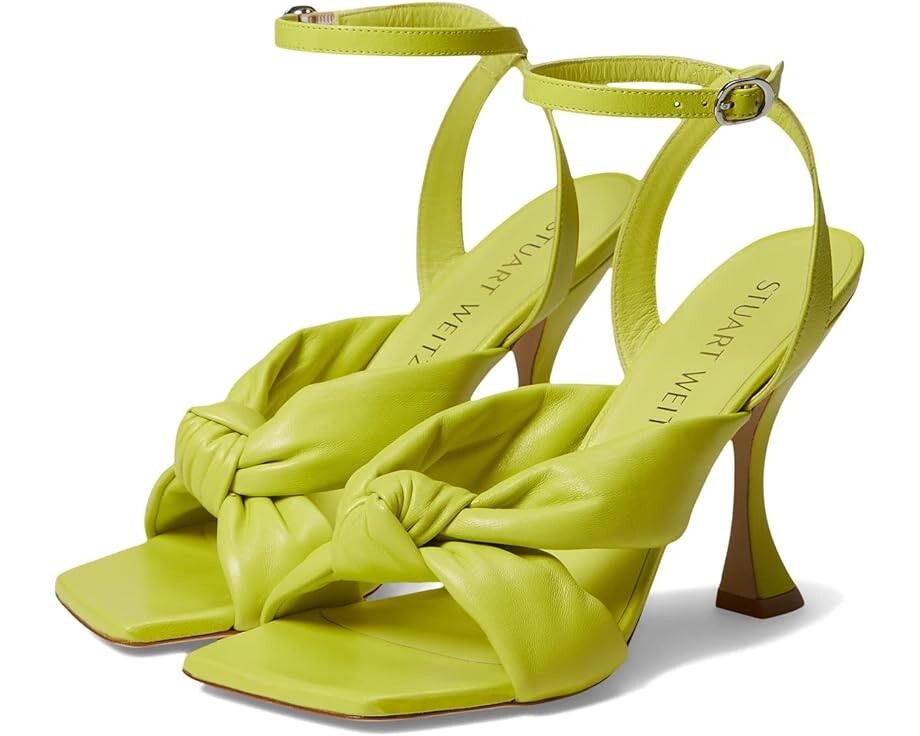 

Туфли Stuart Weitzman Playa Ankle-Strap 100 Knot Sandal, цвет Pistachio