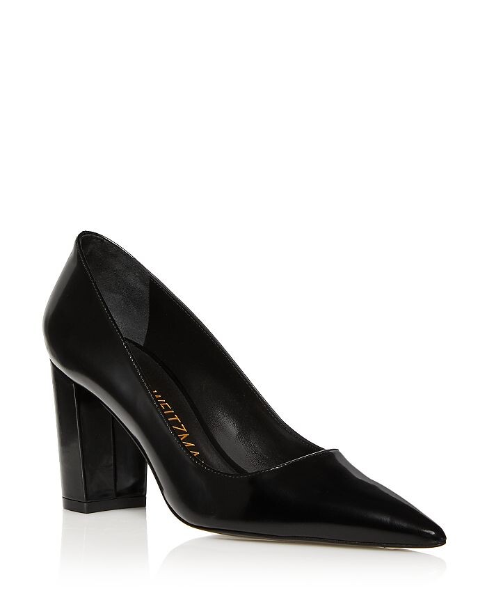 

Женские туфли-лодочки Stuart 85 с острым носком на блочном каблуке Stuart Weitzman