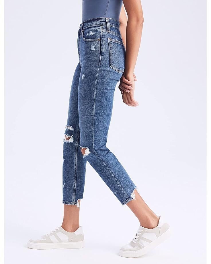 

Джинсы Abercrombie & Fitch High Rise Mom Jeans, цвет Dark Destroy