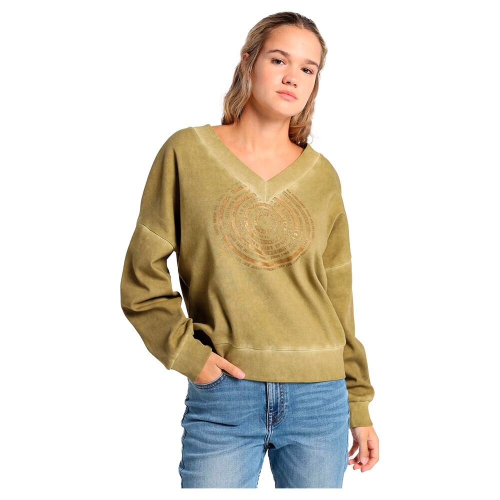 

Толстовка Lois Jeans Peak Collar Cool Dye, бежевый