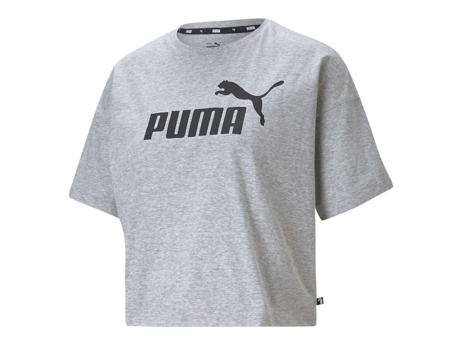 Футболка Puma Essentials с укороченным логотипом, серый