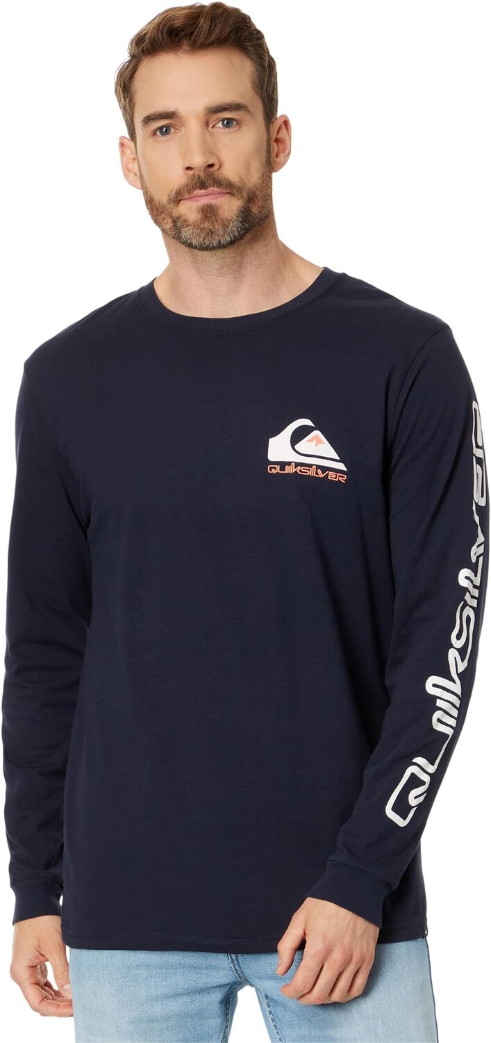 

Футболка с длинными рукавами и логотипом Omni Quiksilver, цвет Navy Blazer