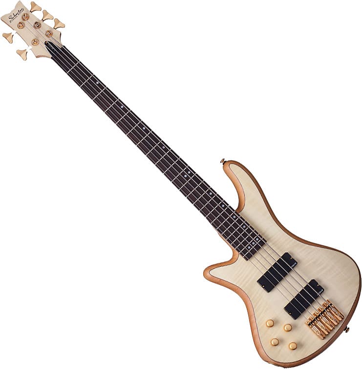 Басс гитара Schecter Stiletto Custom-5 Left-Handed Electric Bass Gloss Natural гитара леворукая encore lh e4blk