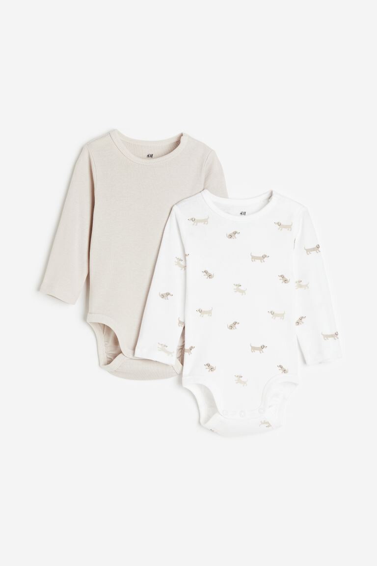 

В упаковке 2 боди с длинными рукавами H&M, белый