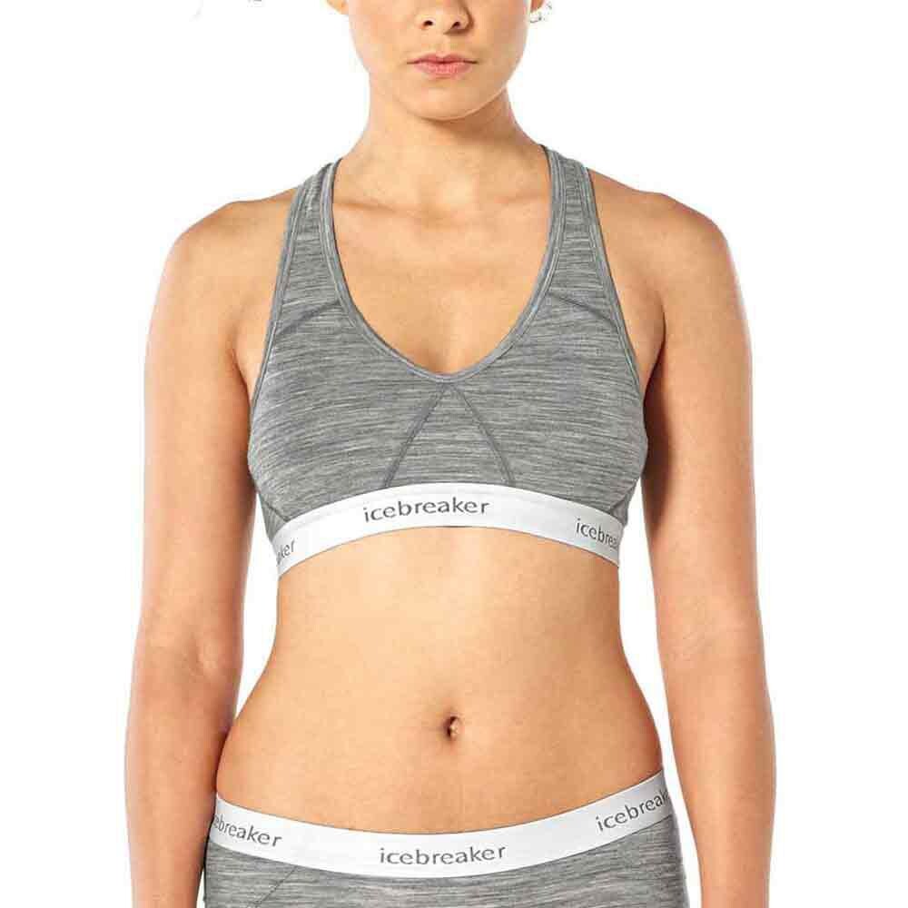 

Спортивный бюстгальтер Icebreaker Sprite Racerback Merino, серый