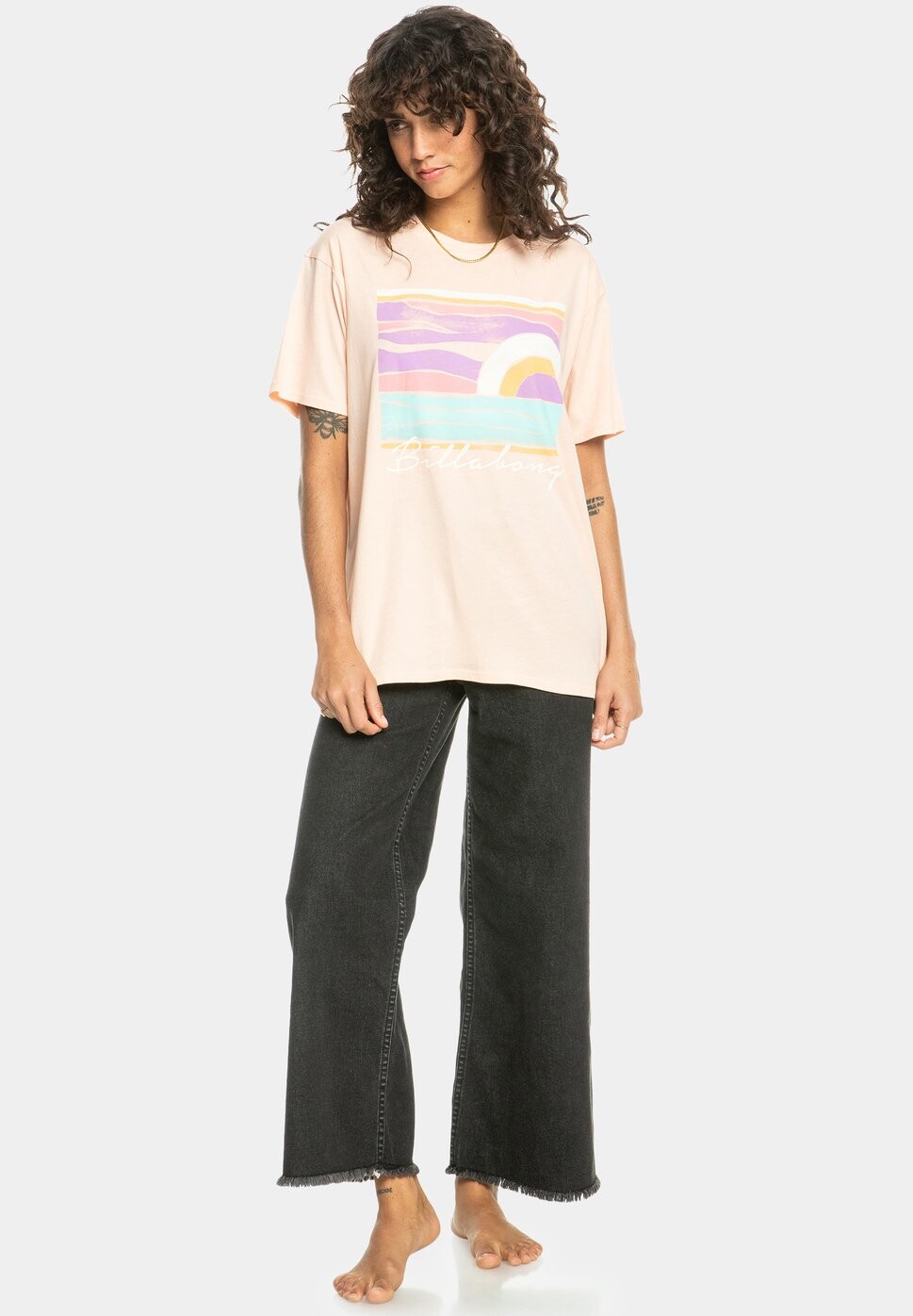 

Футболка с принтом Very Last Moment Billabong, цвет tropical peach