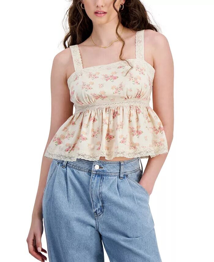 

Детский топ Babydoll с отделкой крючком Celebrity Pink, белый