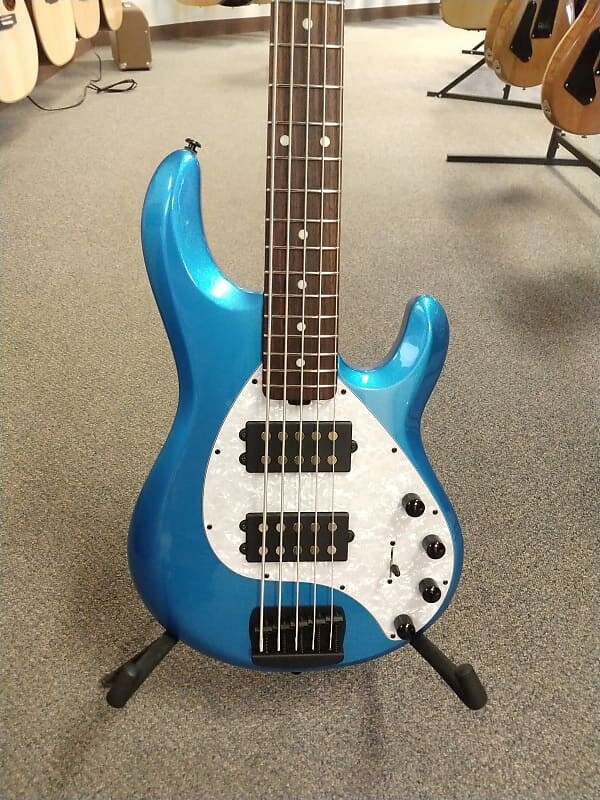 

Басс гитара Ernie Ball Music Man Stingray 5 Special HH Bass Guitar - Speed Blue with Mono Case