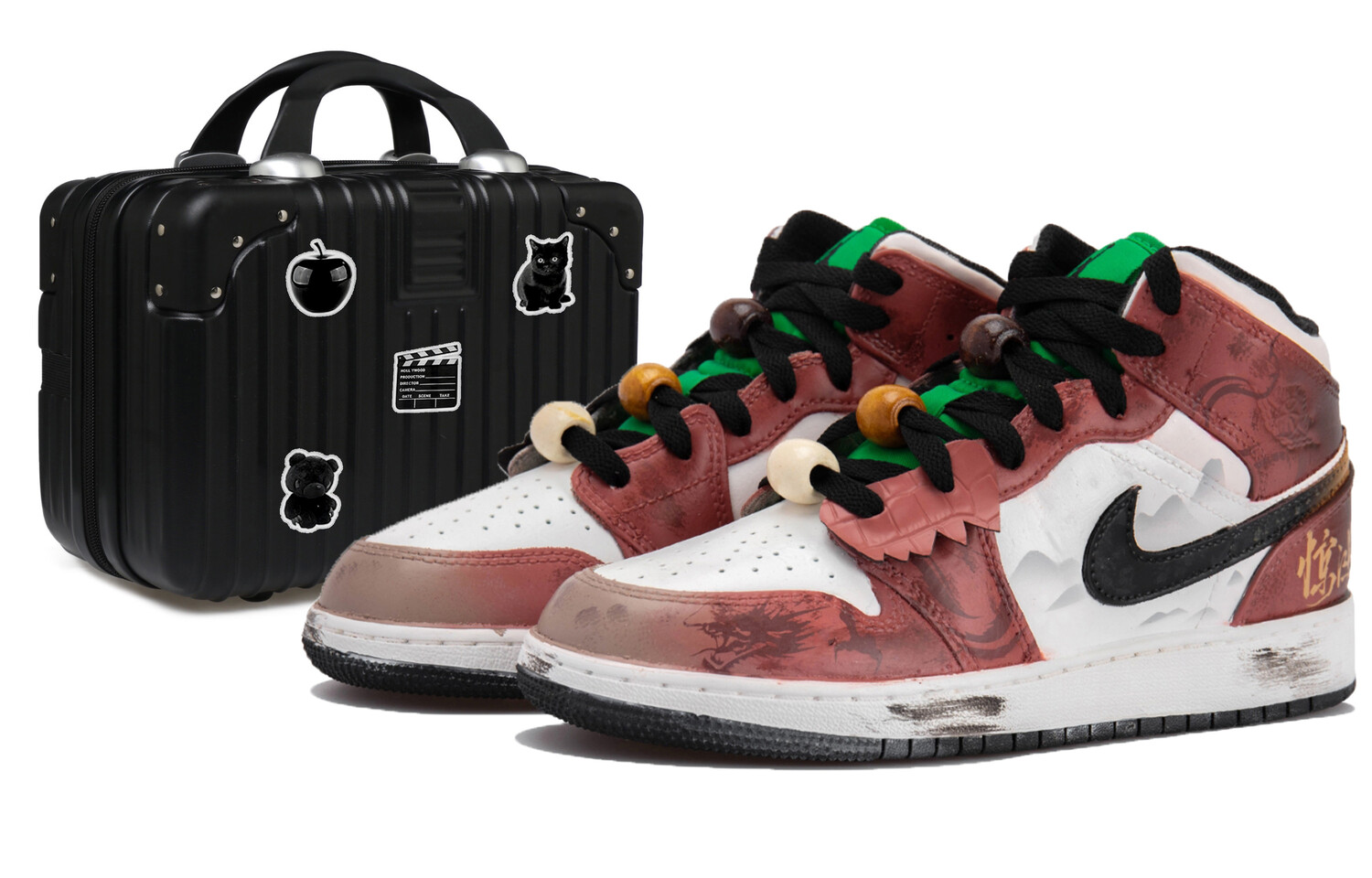 

Кроссовки Air Jordan 1 Vintage Basketball Shoes Women's Mid-top White/red, белый/красный