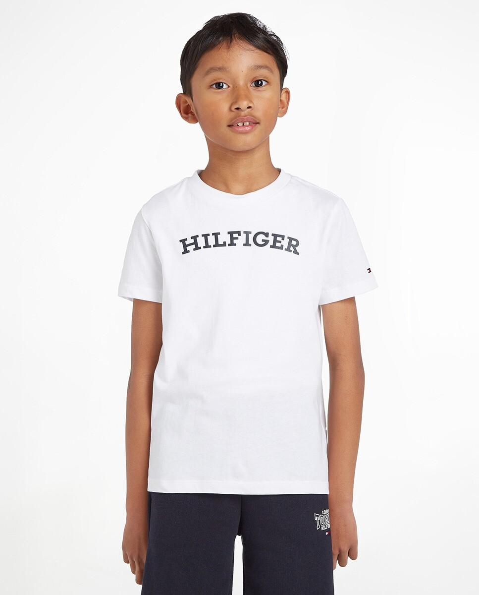 

Футболка для мальчика с круглым вырезом и короткими рукавами Tommy Hilfiger, белый