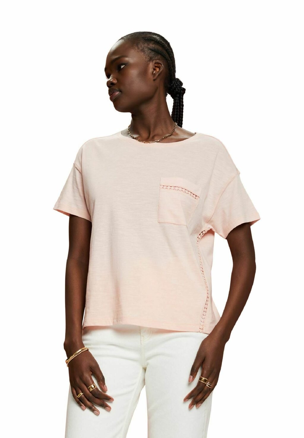 

Футболка с принтом Esprit, пастельно-розовый