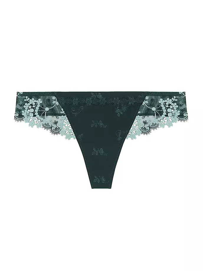

Стринги Wish Tanga со шнуровкой Simone Pérèle, цвет kolsai green
