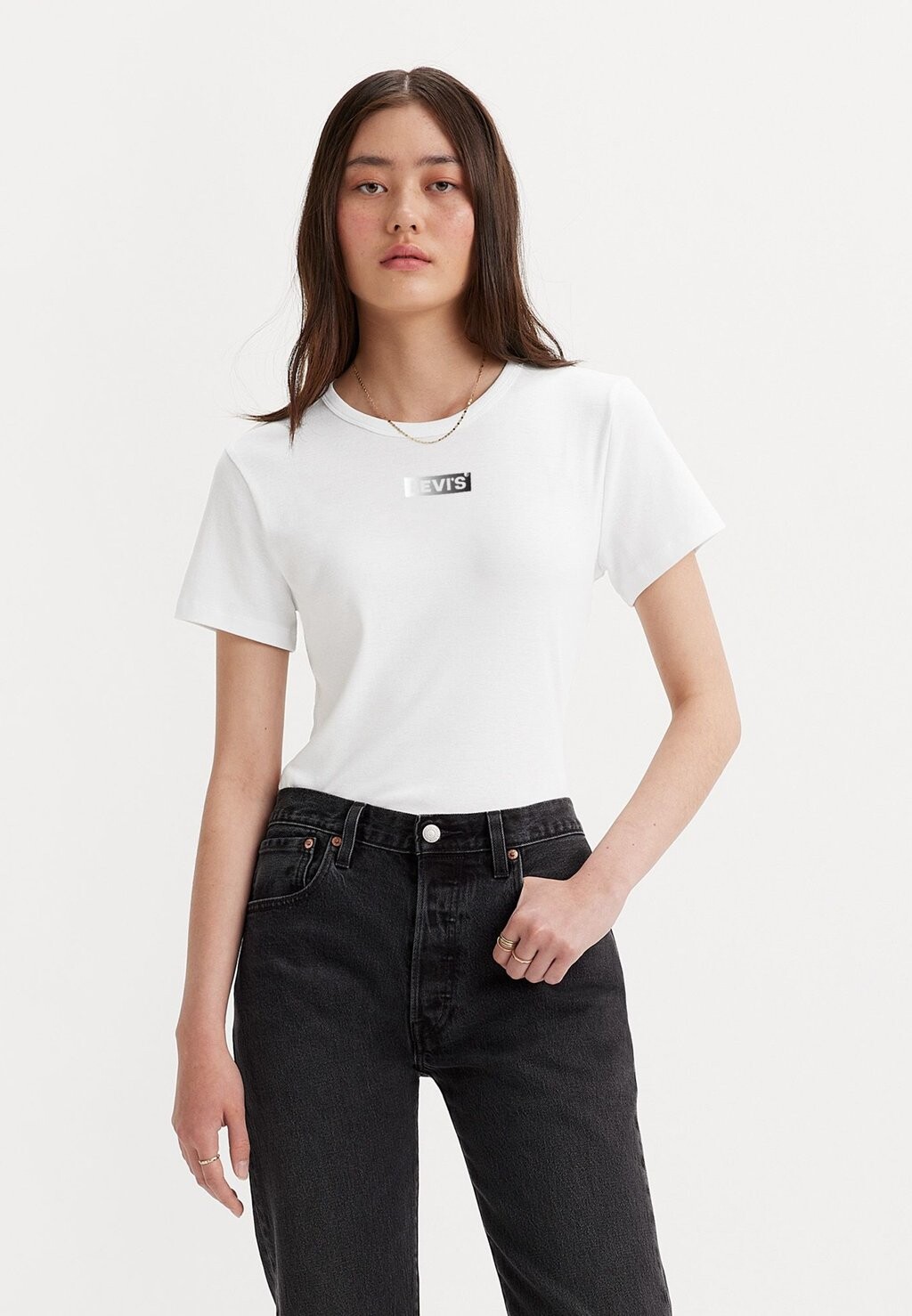 

Базовая футболка Graphic Rickie Tee Levi's, цвет babytab rickie bright white