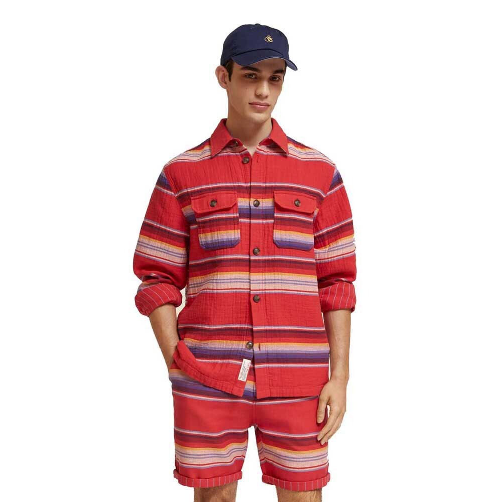 

Рубашка с длинным рукавом Scotch & Soda Double Face, красный