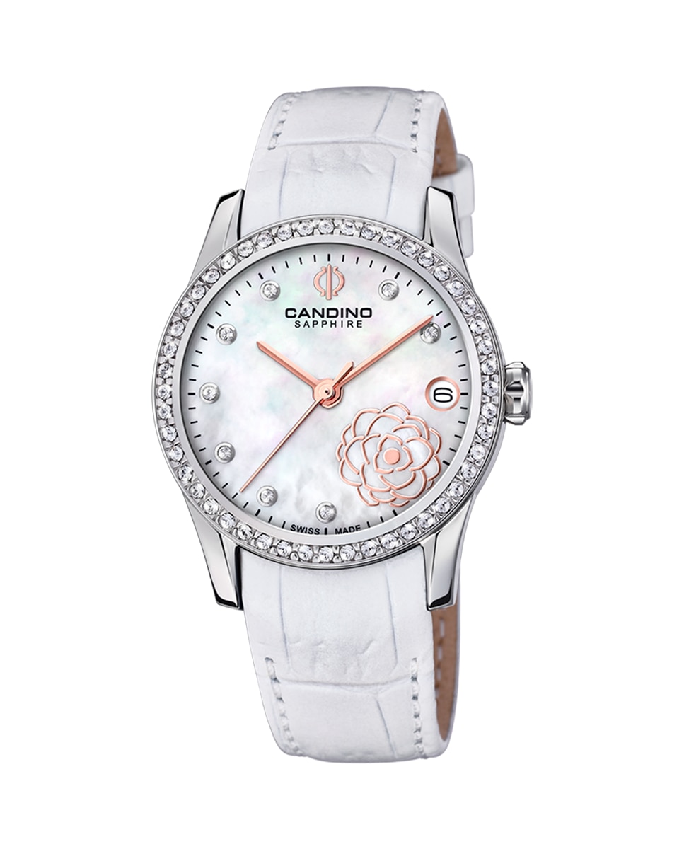 C4721/1 Новинка белые кожаные женские часы Candino, белый часы candino c4634 2