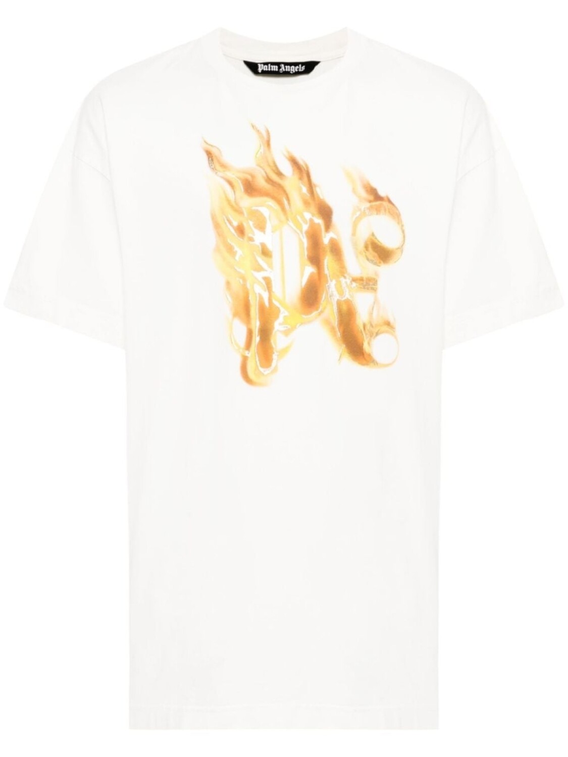 

Palm Angels футболка Burning Monogram, белый