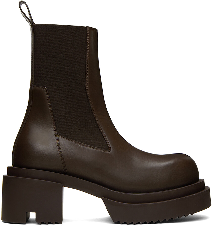 

Коричневые ботинки Rick Owens Beatle Bogun, Коричневый