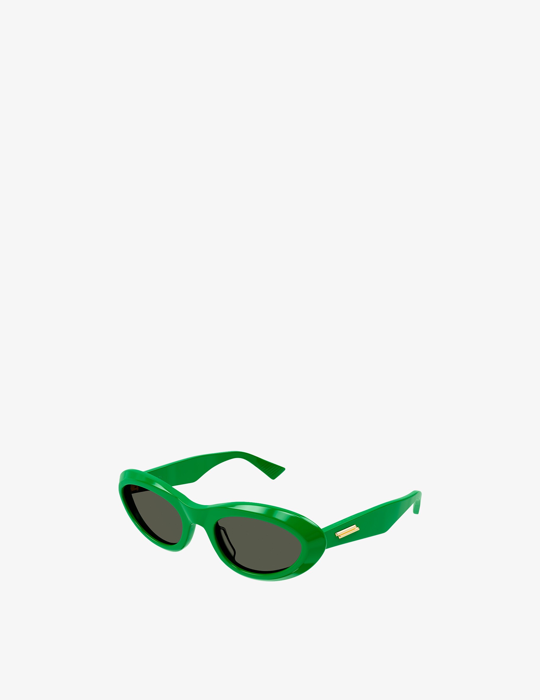 Солнцезащитные очки BV1191S в круглой оправе Bottega Veneta, цвет Shiny Solid Btvgreen