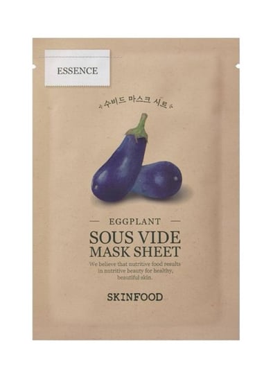 Разглаживающая и увлажняющая тканевая маска 22г SKINFOOD, Eggplant Sous Vide Mask Sheet тканевая маска для лица skinfood pumpkin sous vide mask sheet 1 шт
