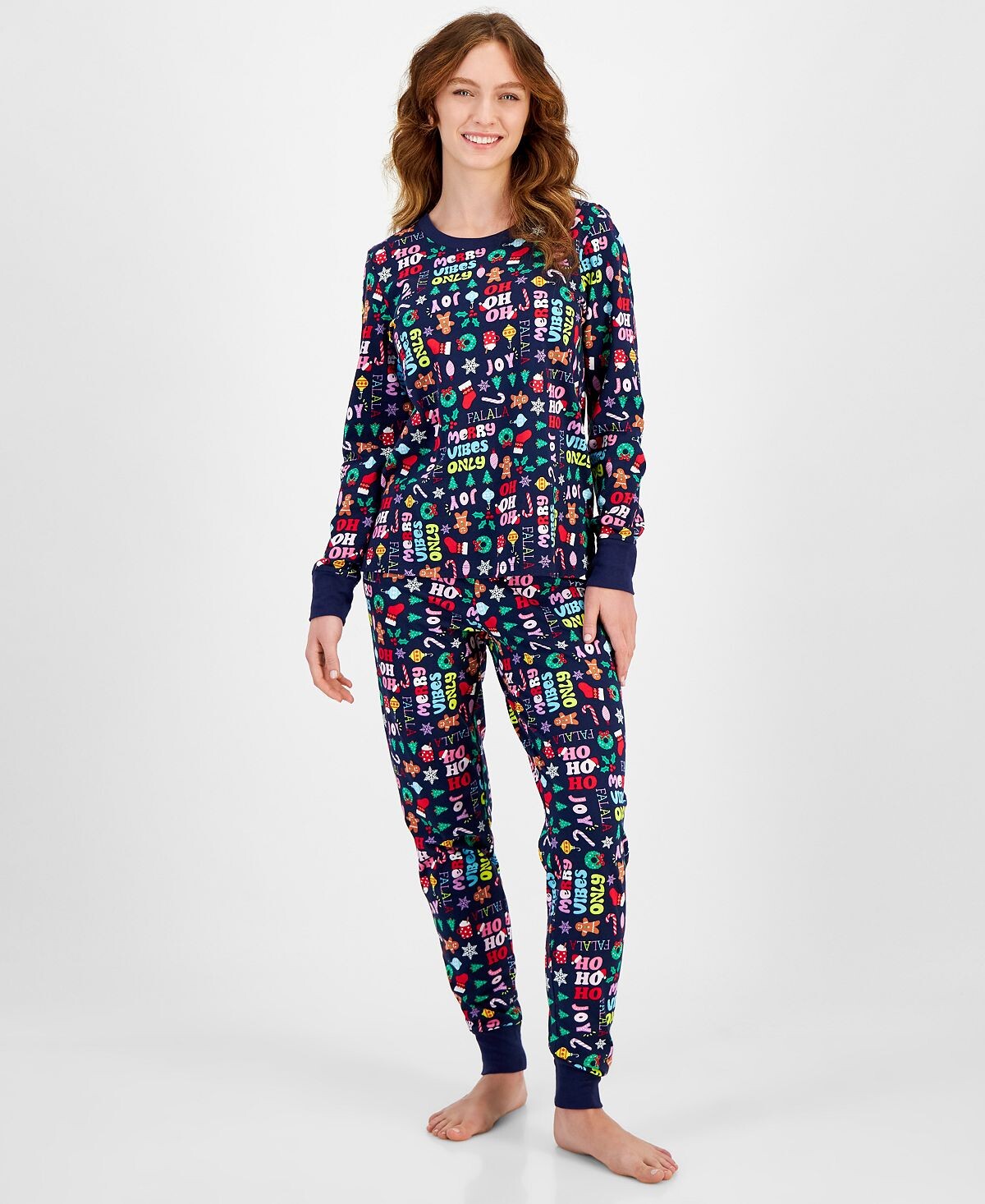 

Женский праздничный пижамный комплект из хлопка Family Pajamas
