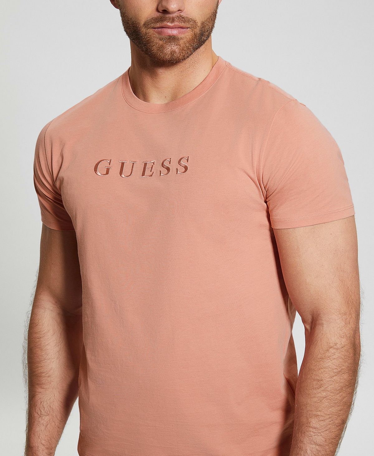 Мужская футболка с коротким рукавом и вышитым логотипом GUESS