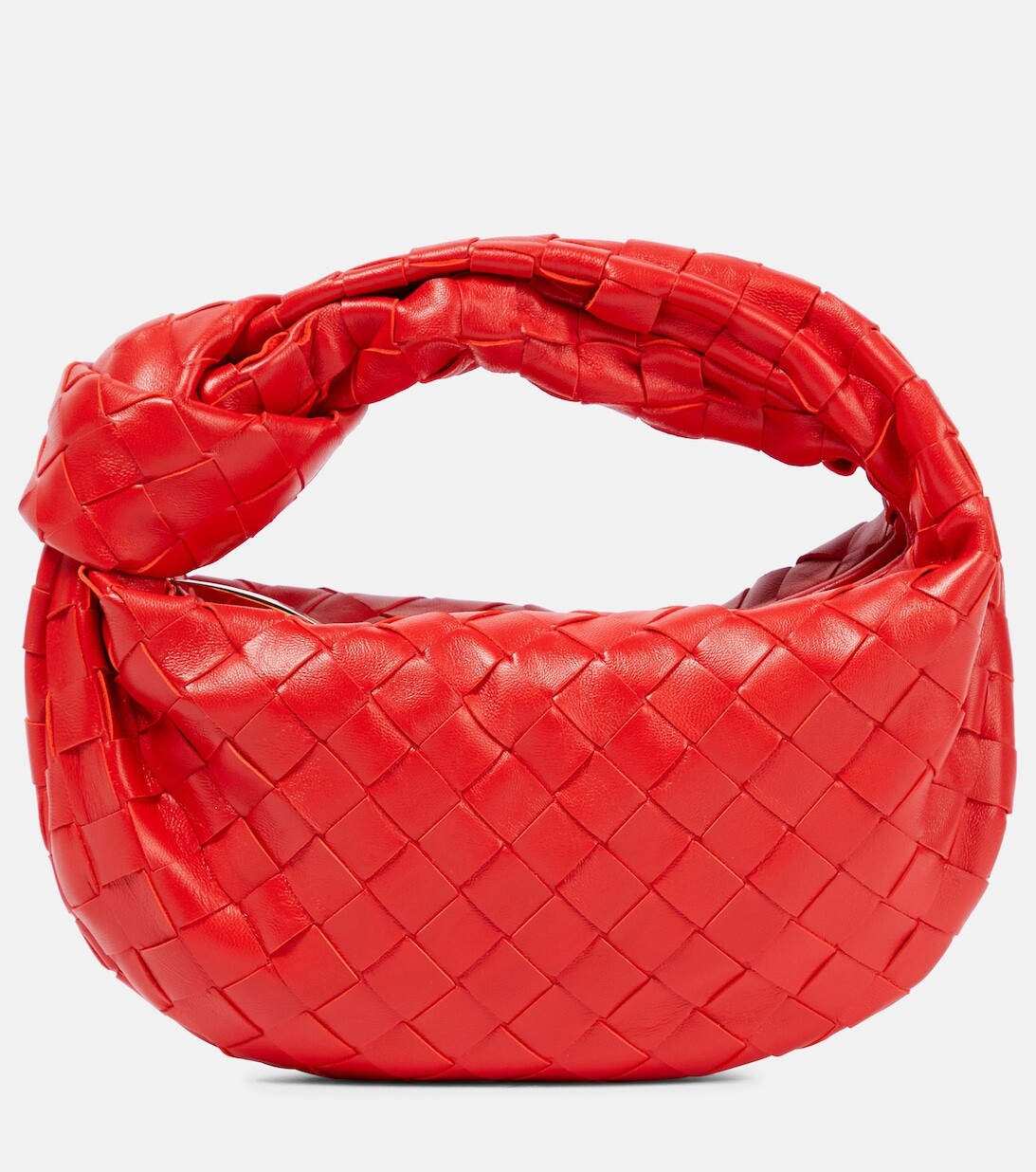 

Кожаная сумка-тоут Jodie Mini Bottega Veneta, красный
