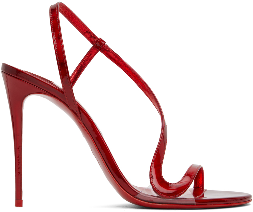 Красные босоножки на каблуке Christian Louboutin