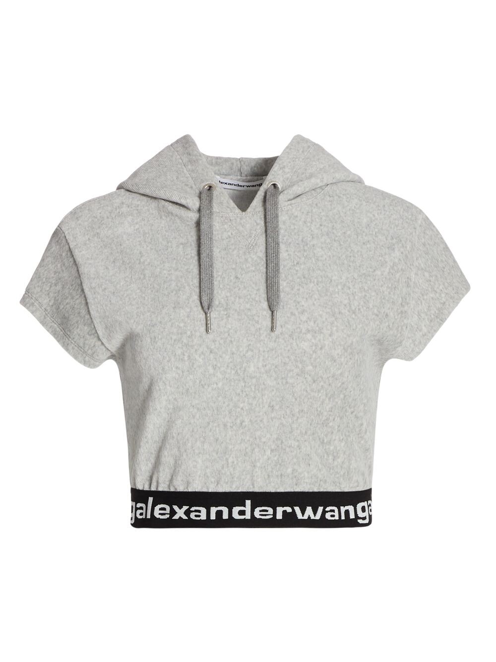 

Эластичная вельветовая футболка с капюшоном alexanderwang.t, Серый