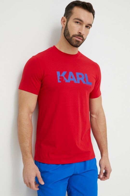

Хлопковая футболка Karl Lagerfeld, красный