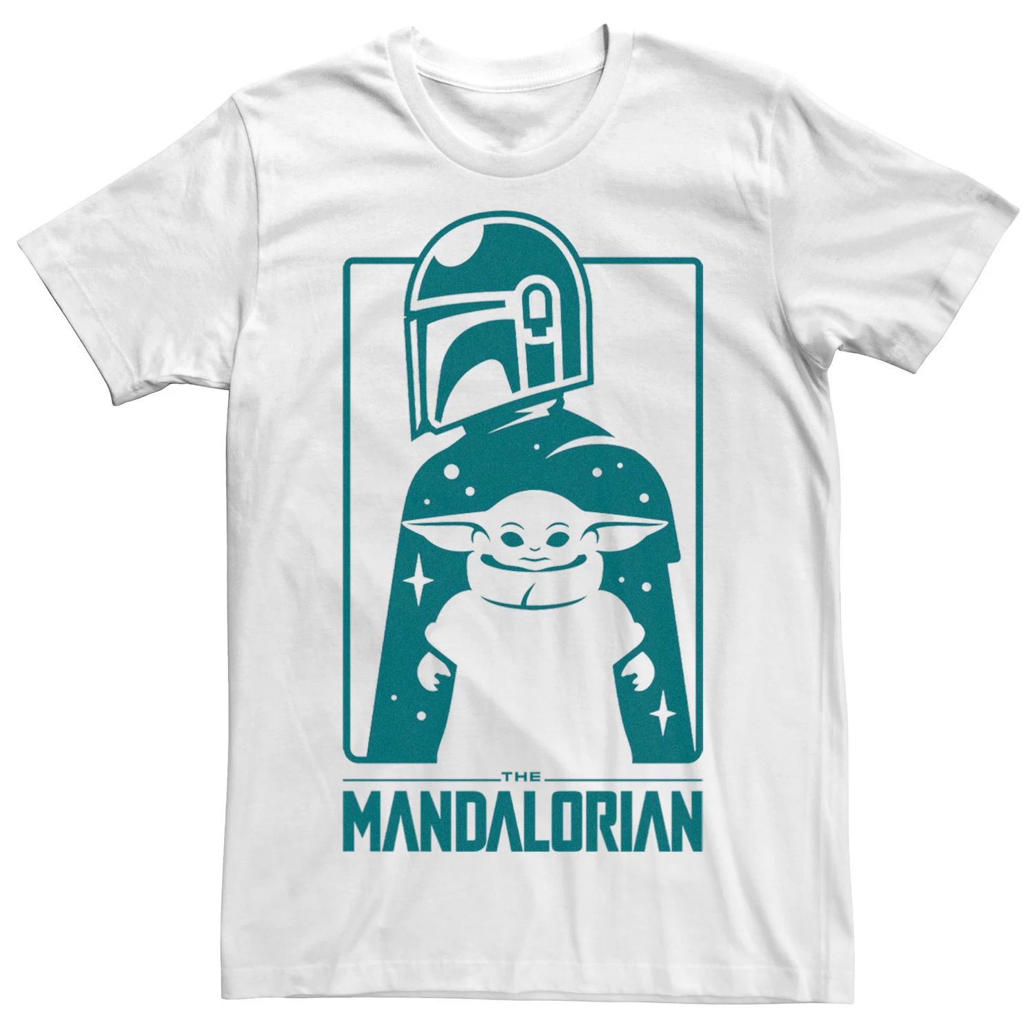 

Мужская футболка с силуэтом и плакатом The Mandalorian The Child Aka Baby Yoda Mando Star Wars