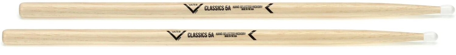 

Барабанные палочки Vater Classics - 5A - нейлоновый наконечник