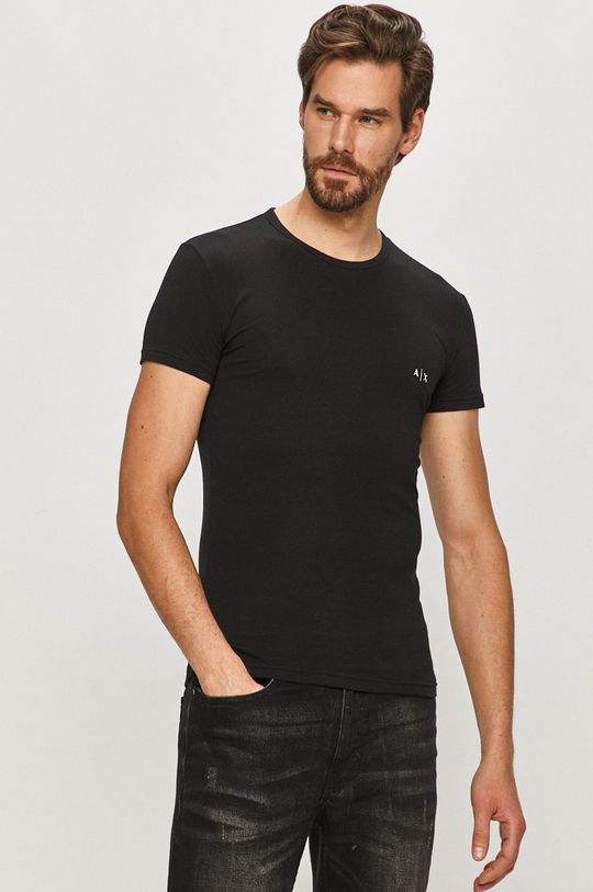 2 упаковки футболок Armani Exchange, черный