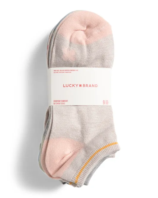 

Носки-невидимки с каблуком и носком 9 шт Lucky Brand, цвет Oatmeal