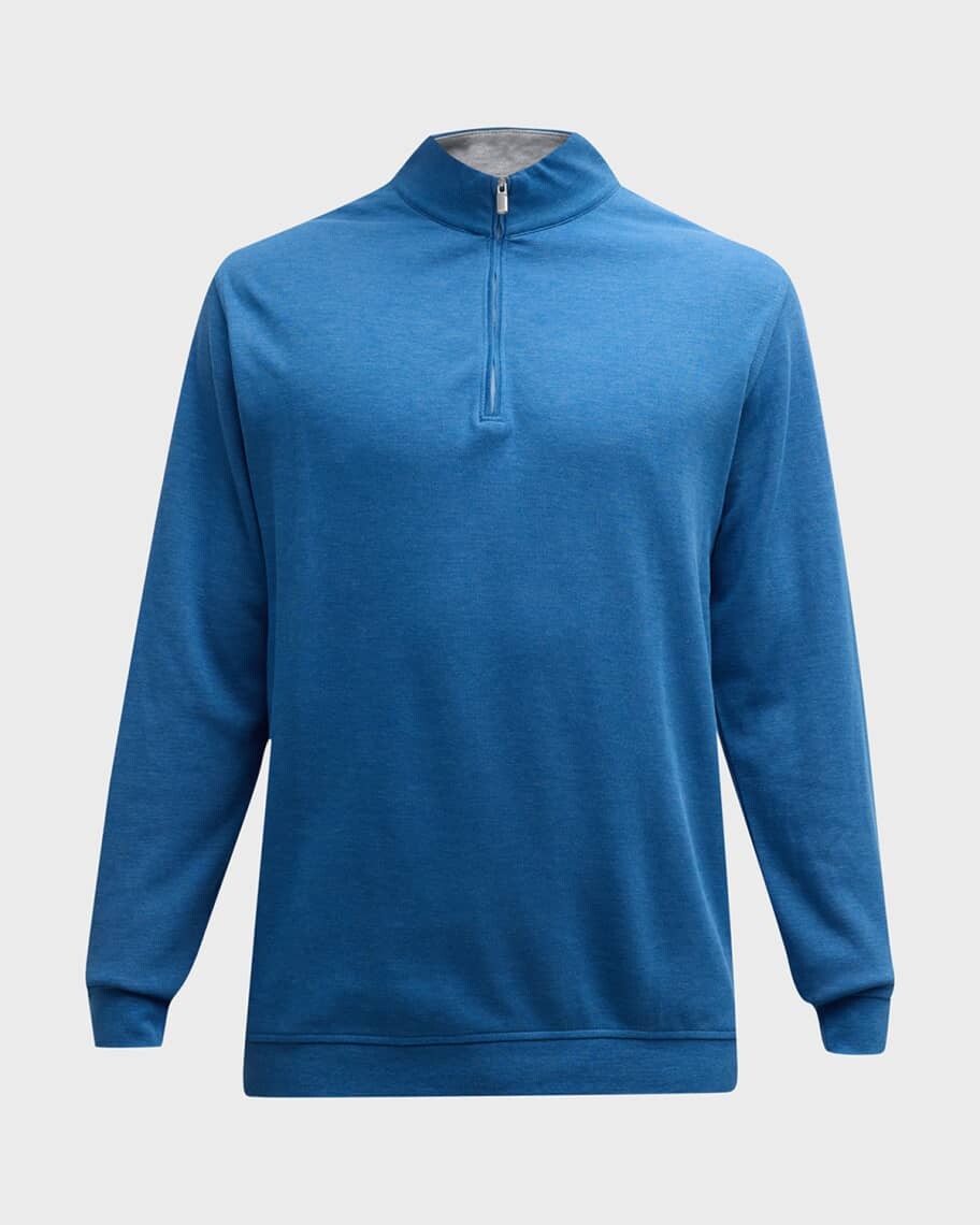 

Мужской свитер Crown Comfort с молнией на четверть Peter Millar, Синий