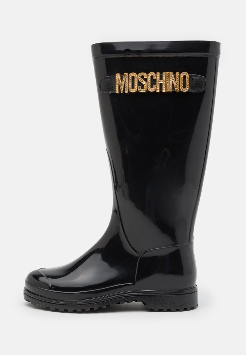 

Сапоги резиновые Unisex MOSCHINO, цвет black/gold