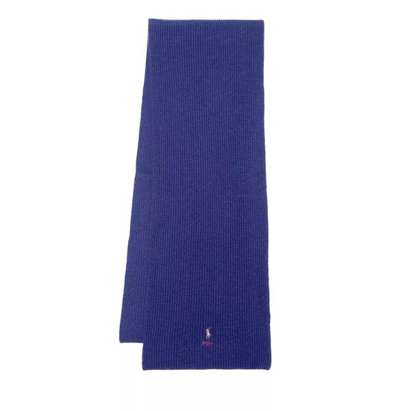 Шарф rib scarf oblong Polo Ralph Lauren, синий