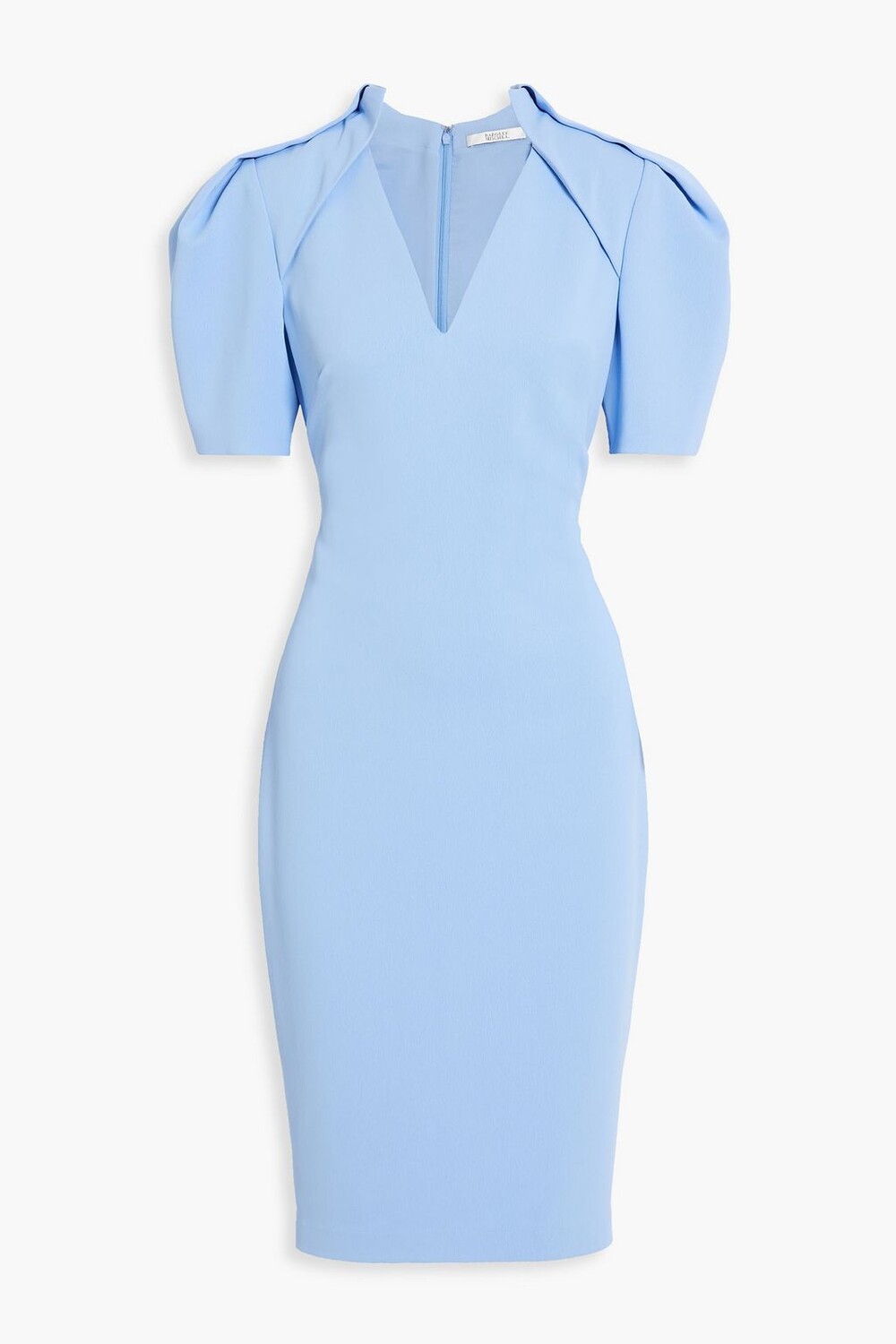 

Плиссированное платье из крепа BADGLEY MISCHKA, синий
