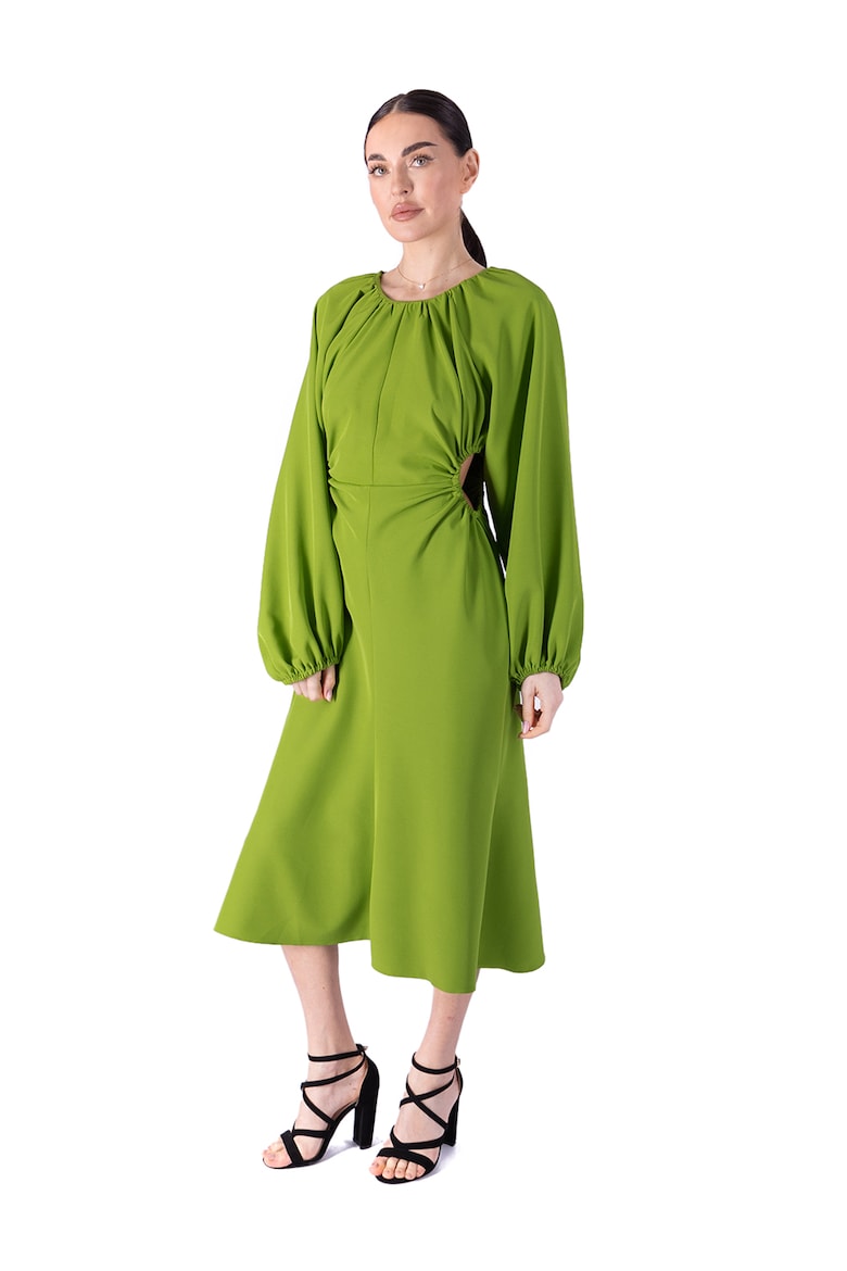 Платье с длинными рукавами и вырезами Acob À Porter, зеленый