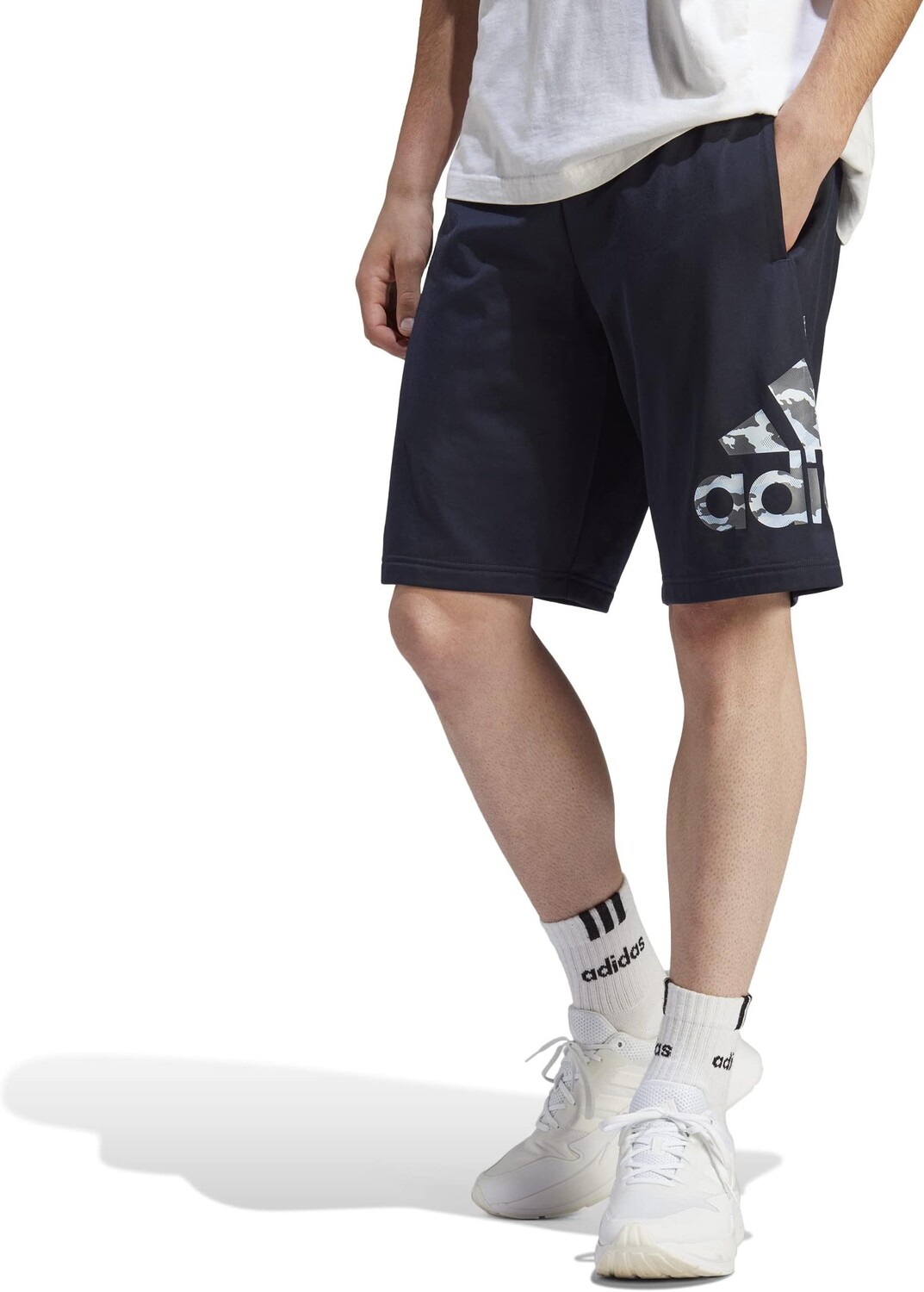 

Трикотажные шорты с камуфляжным принтом Big & Tall adidas, цвет Ink