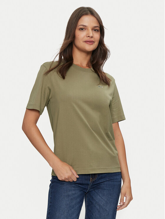 

Футболка свободного кроя Lacoste, хаки