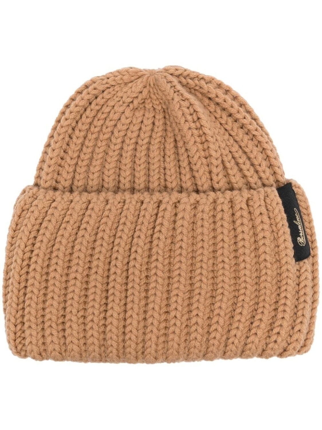 

Borsalino шапка бини в рубчик с нашивкой-логотипом, коричневый